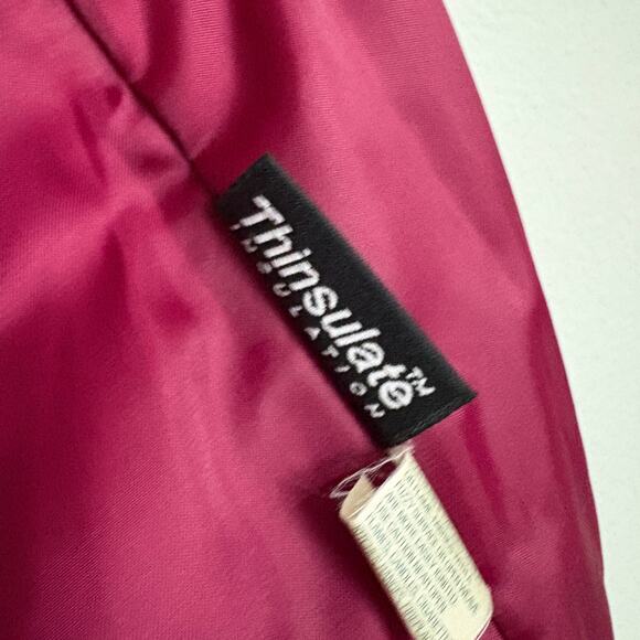 LL Bean Vintage Corduroy Barn Coat Chore Jacket Small Burgundy Pockets Acedemia - Picture 4 of 8